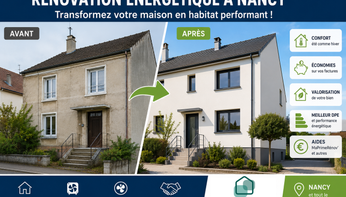 Maison ancienne Nancy : réussir sa rénovation globale énergétique